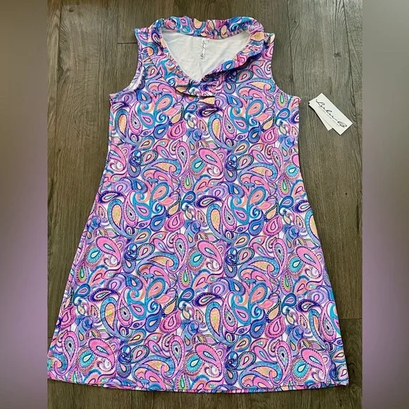 Lulu B Paisley Sleeveless Dress Size Large UPF 50 Cooling Fabric New With Tags - Picture 1 of 10